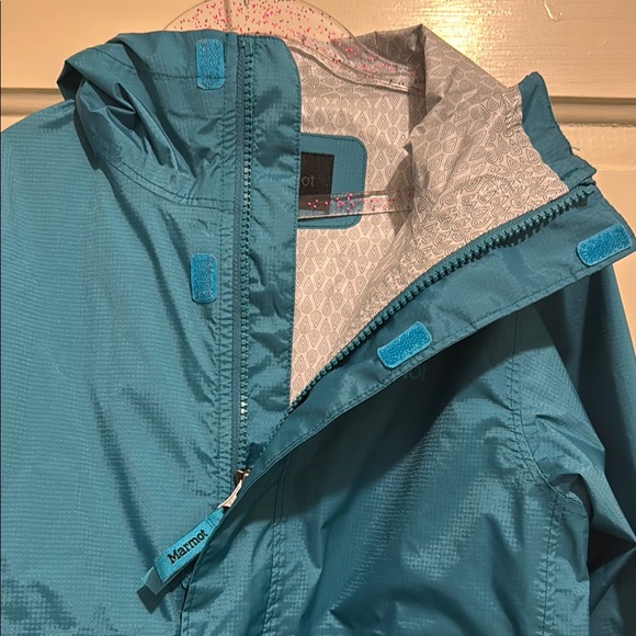 Marmot Kids rain Jacket turquoise size small - Picture 9 of 9